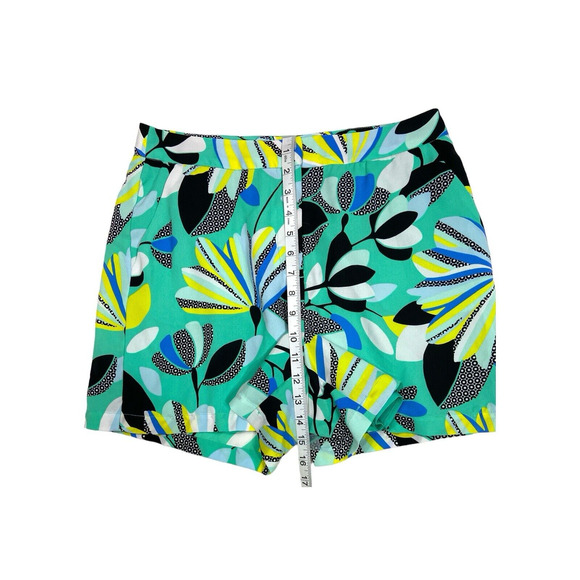 Kaari Blue Tropical Print Summer Vacation Shorts Size 8 - Picture 3 of 9